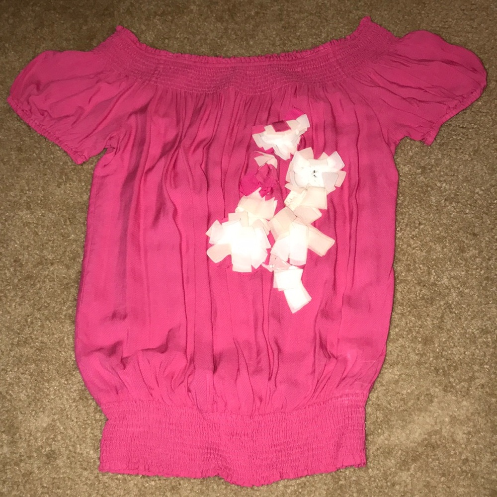 Lulumari Off The Shoulder Pink Top